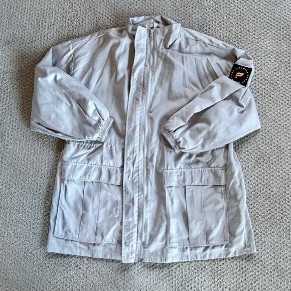 FABLETICS Lightweight Athletic Utility Parka Windbreaker Jacket Grey SIZE M NWT - Picture 3 of 11
